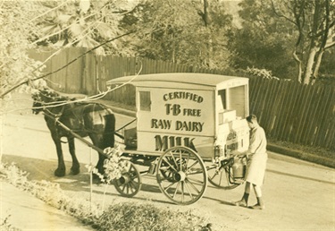 Reeves Dairy Milkman delivery Crescent Street.