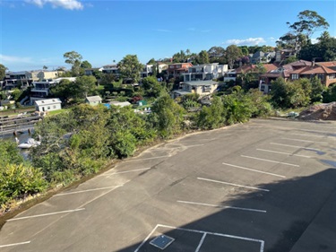 Carpark at rear of centre